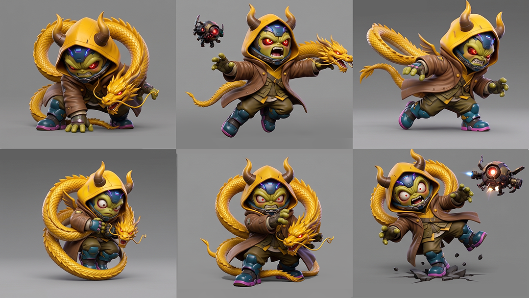 Playcio Motion + Emotion proof image showing one identity expanded through expressive, motion-aware creative variations.